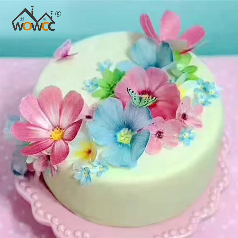 Fleurs Comestibles Pour Decorations De Gateaux 100 360 Pieces Idee De Decoration Impression Comestible Cupcake Papillon Outil De Decoration Aliexpress