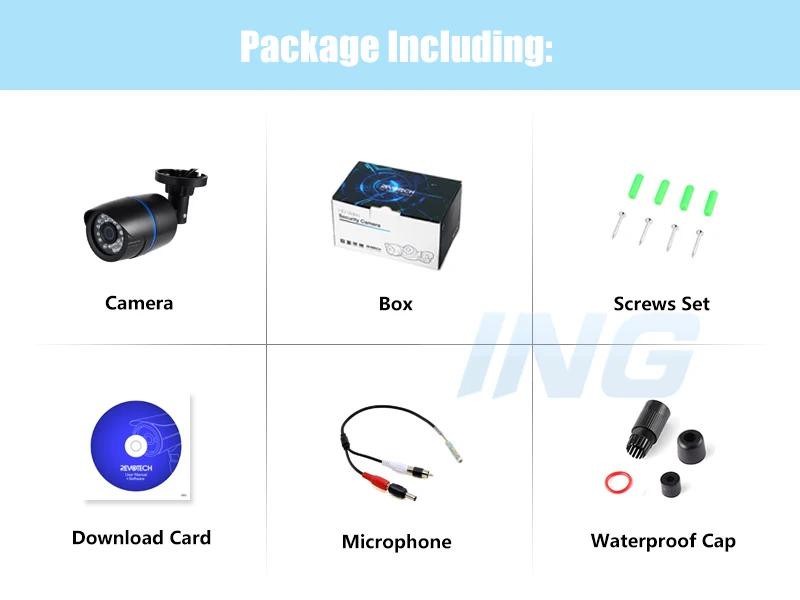 POE аудио 3MP H.265 цилиндрическая ip камера 24LED IR 1296P / 1080P Водонепроницаемая наружная