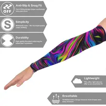 NOISYDESIGNS Искусство Фиолетовый красочный дизайн рукава Гетры спортивные длинные рукава Защита от солнца ручной защитный чехол теплые Mangas Para Brazo