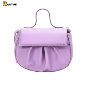 

Saddle Bag Women Handbag Solid Pu Leather Small Bags Women Mini Crossbody Bags Teenager Girl Messenger Shoulder Bag Sac A Main