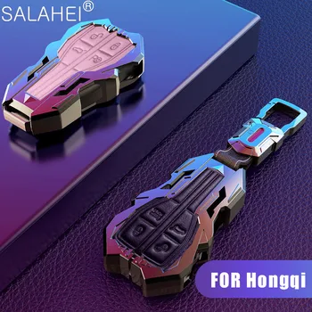 

Zinc Alloy + Leather Car Key Case Cover For HongQi HS5 H5 H9 HS7 H7 L5 HS3 L9 High Quality Car Key Protective Shell Accessories