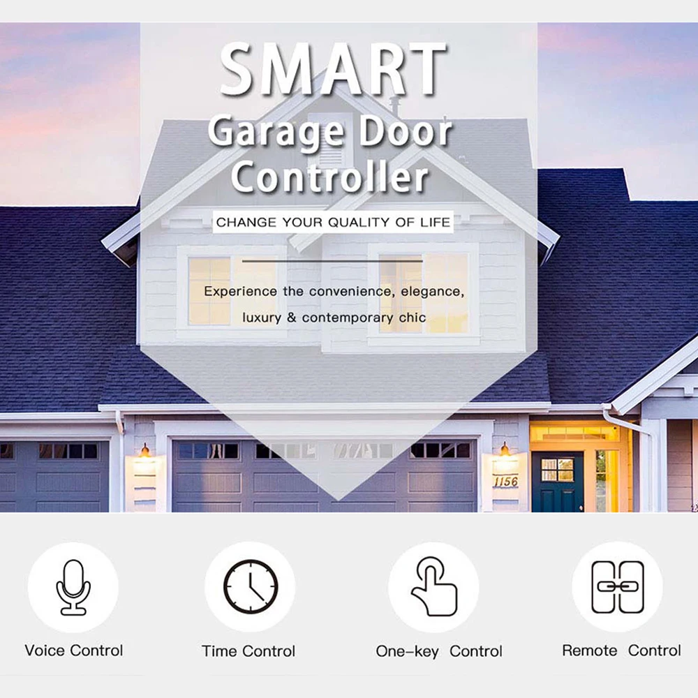 Интеллектуальная открывалка для гаражных дверей управление Лер Tuya WiFi переключатель с Alexa Google Home SmartLife APP управление