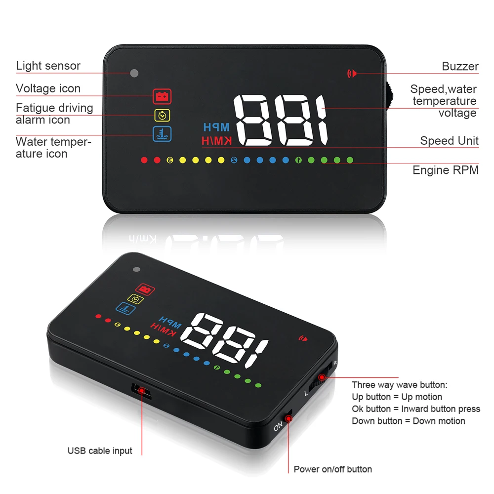 ڵ HD  ÷, OBD2  ,   Ƿ  溸, RPM ӵ, ǰ