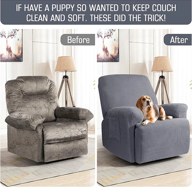 Recliner cover thick soft recliner cover, suitable for living room sofa cover, sofa armchair cover, elastic cover 10 colors