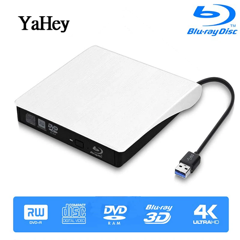 Bluray плеер Внешний оптический привод USB 3 0 Blu Ray BD ROM CD/DVD RW записывающее устройство