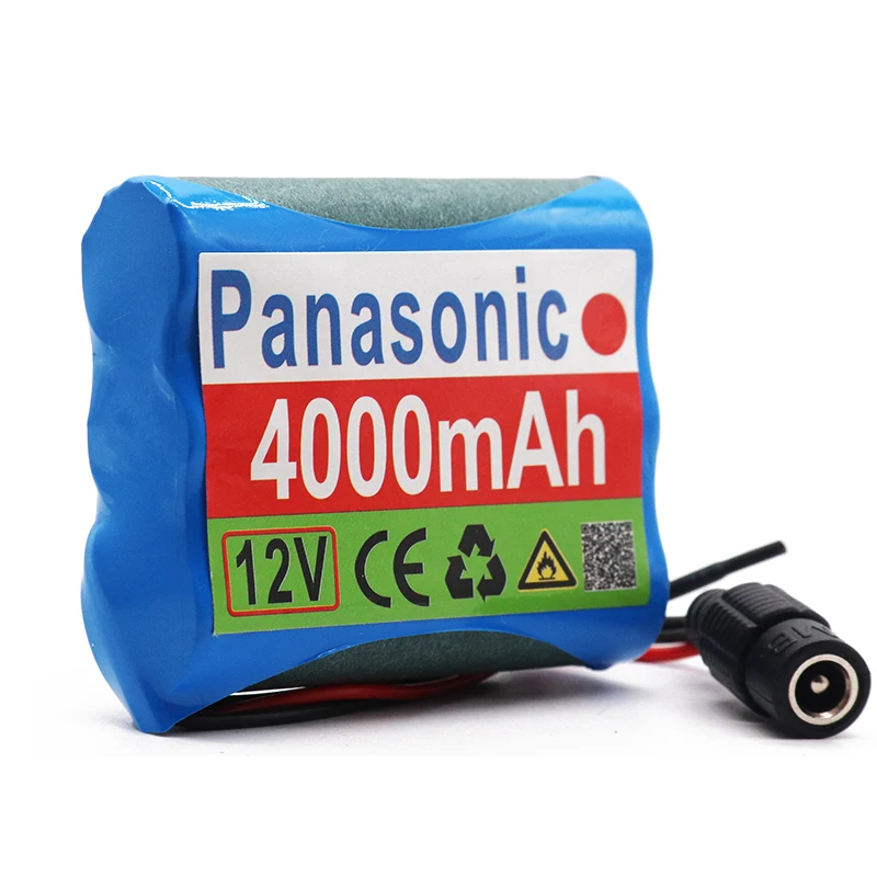 Panasonic 12V 4000mAh 18650 литий-ионная аккумуляторная батарея для камеры видеонаблюдения 3A батареи+ 12,6 V ЕС США зарядное устройство