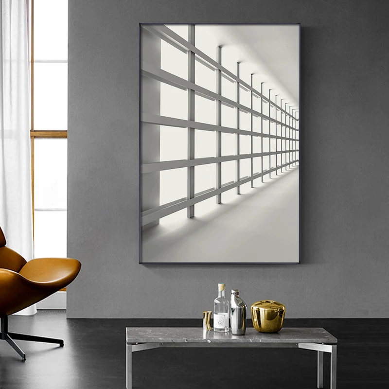 

Modern Industrial art Canvas Painting posters and print Architectural wall art Pictures for Living Room Bedroom Home decorative