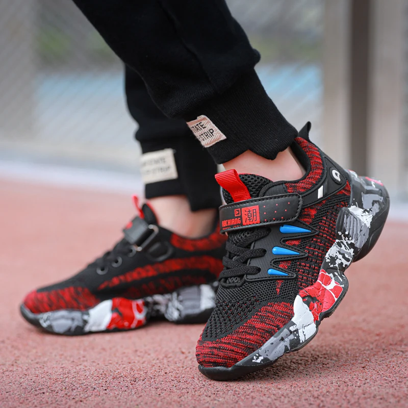 

Boys Basketball Shoes High Quality Top Soft Non-slip Kids Sneakers Thick Sole Children Sport Shoes Outdoor Boy Trainer Basket