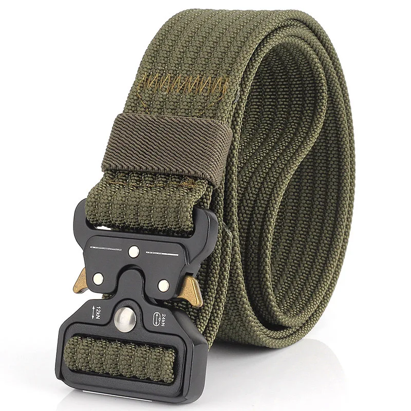 Army green Открытый тактический пояс армейский тренировочный пояс несколько цветов гофрированный улучшенная версия нейлоновый Охотничий пояс - Color: Army green