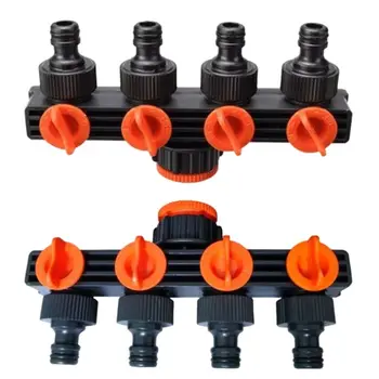

4 Way Valve Water Diversion Controller Distributor Connector Garden Yard Tap