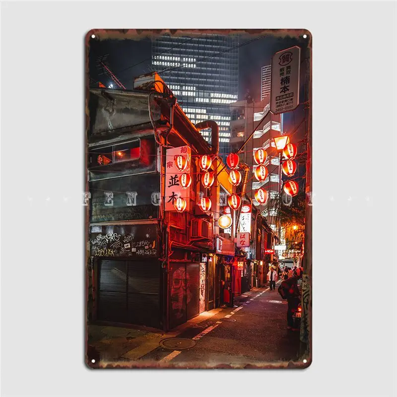 

Japan Street Metal Plaque Poster Cinema Kitchen Design Plaques Bar Cave Tin Sign Poster