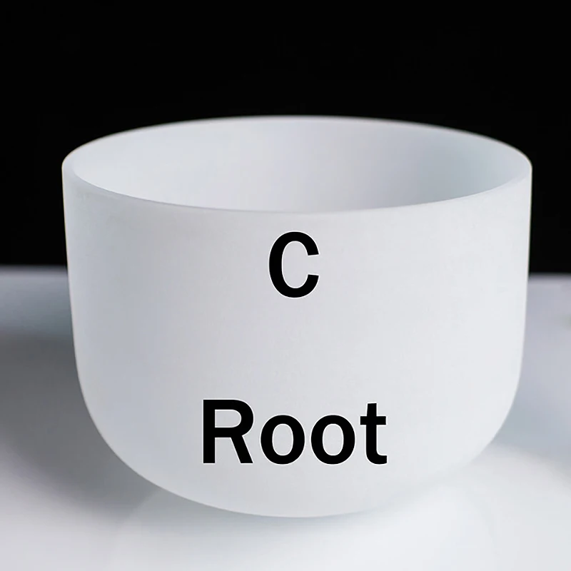 8Inch Note Perfect Sound C Root Chakra Frosted Quartz Crystal Singing Bowl