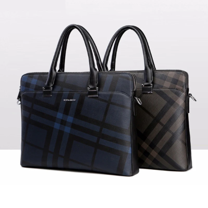 plaid laptop bag