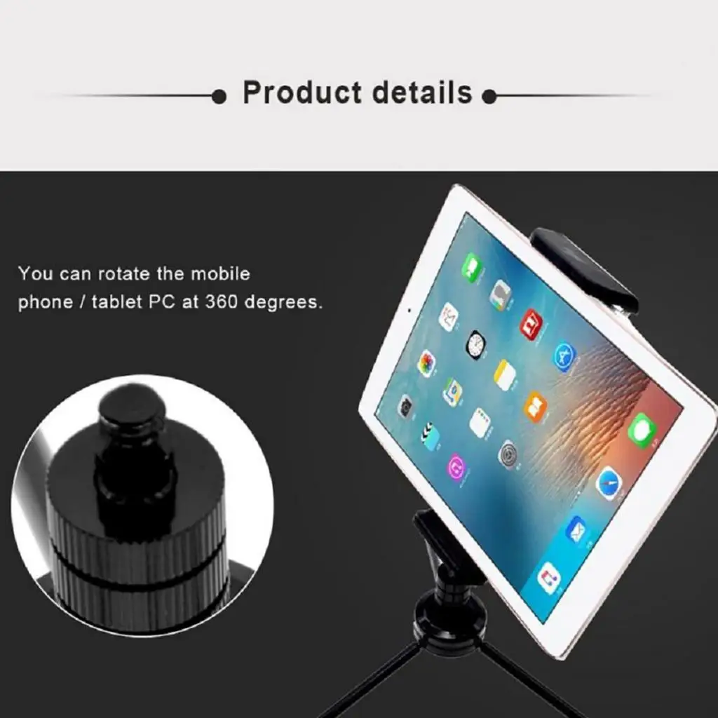 Universal Desk Camera Tripod for DSLR Camera Camcorder Phone Handheld Stabilizer Gimbal Tablet etc Holder Clip Mount Adapter