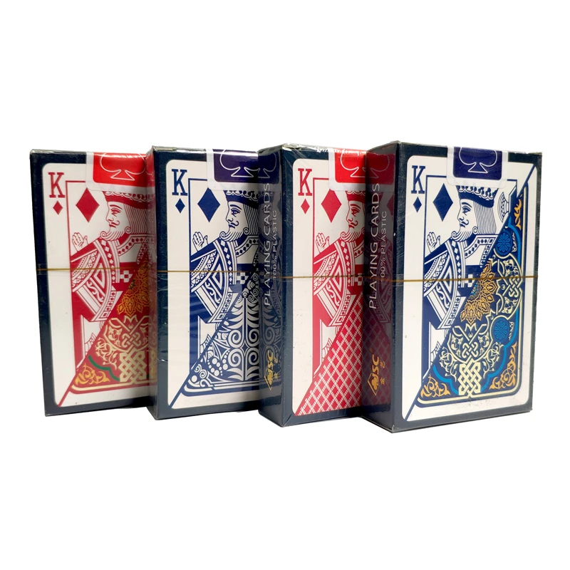 Новый шаблон Baccarat пластиковые водонепроницаемые игральные карты игры техасский