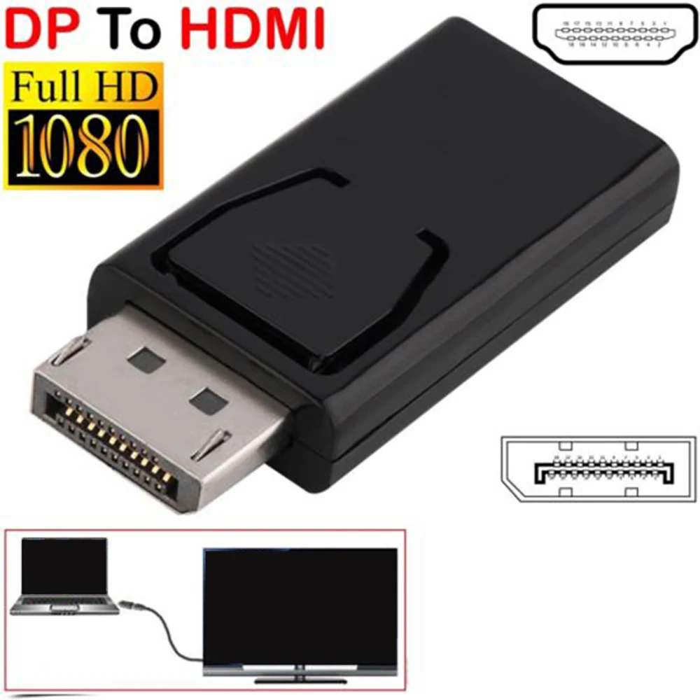 DP штекер HDMI Женский плоский адаптер конвертер видео аудио разъем порт дисплея