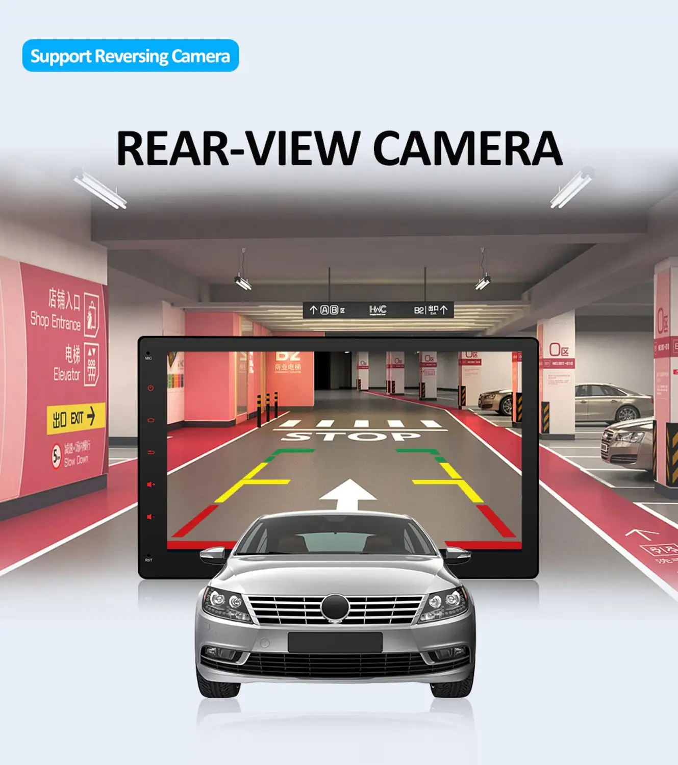 Cheap Bosion Car Multimedia Player 10.1" 2 din for Android 9.0 Navigation Audio bluetooth WIFI GPS Radio Video Car Stereo free camera 4