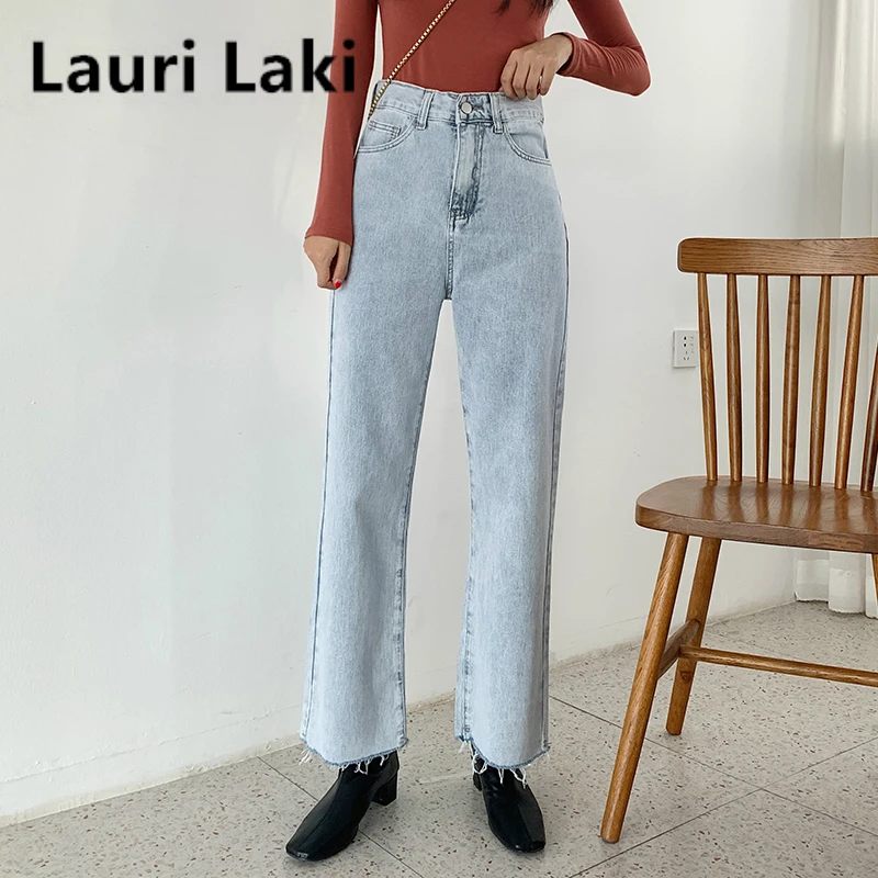 

Wide Leg Jeans Women High Waist Wide Leg Jeans Plus Size Vintage Retro Straight Boyfriend Jeans Spring Autumn 2019 Denim Pants