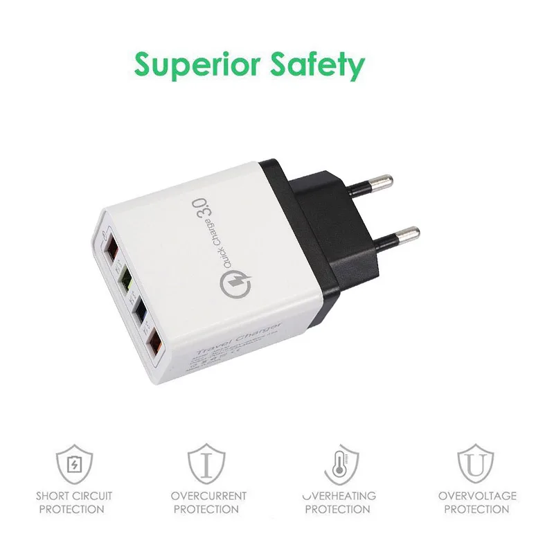 Быстрая зарядка 3 0 USB зарядное устройство для Samsung Huawei Xiaomi M QC EU настенное