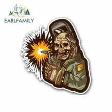 EARLFAMILY 13 см X 11,9 см для зомби сварщик сварочная машина, бампер, окно наклейки Виниловая пленка для оклеивания автомобилей, Обёрточная бумага тела для автомобиля украшение автомобиля