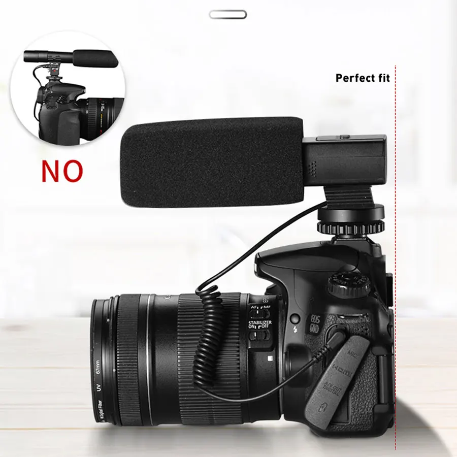 MAMEN 3,5 мм Гиперкардиоидный Микрофон для камеры из алюминиевого сплава Vlog записывающий микрофон для телефона/камеры Canon Nikon sony DSLR Microfone