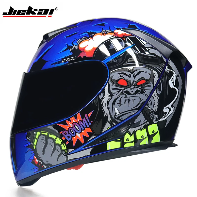 Мотоциклетный шлем для мотогонок двойной зеркальный шлем со съемной подкладкой DOT Approved - Цвет: c9