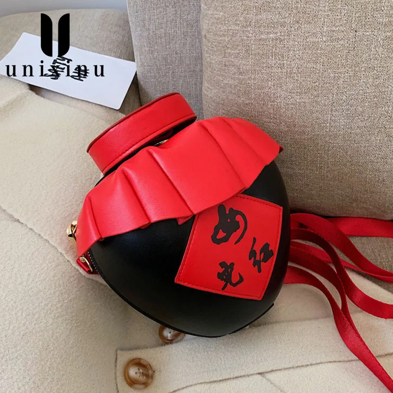 

2019 Funny Design Women Wine Pot Messenger Bag Fashion Girls Cute Drink Bottle Scarf Chains Small Zipper Women Bags Lady Bag