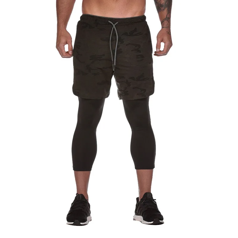 MJartoria мужские тренировочные брюки, шорты, повседневные шорты с эластичной резинкой на талии, Короткие штаны для серфинга, быстросохнущие пляжные штаны, Тренировочные Короткие штаны - Цвет: Camouflage