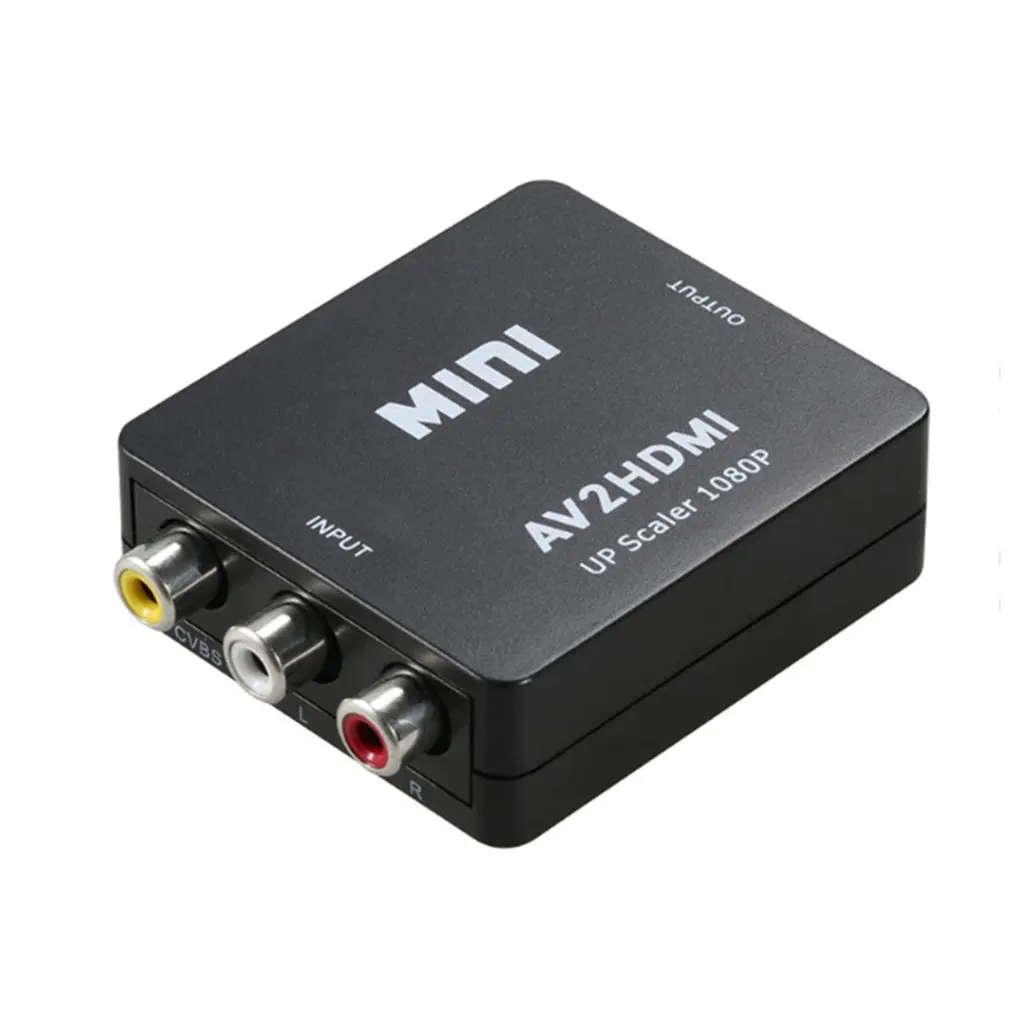 HDMI К AV скейлер адаптер HD видео конвертер коробка HDMI к RCA AV/CVSB L/R видео 1080P HDMI2AV Поддержка NTSC PAL