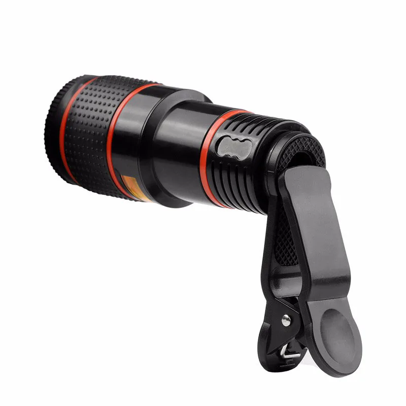 

Universal 12X Zoom Optical Clip Mobile Phone Telescope Camera Lens For Smartphone Focus Zoom Optic Lens Outdoor Tool 30