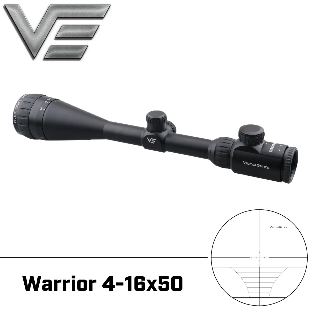 Охотничий прицел Vector Optics Warrior 4 16x50 AOE регулируемый объектив дальность поиска