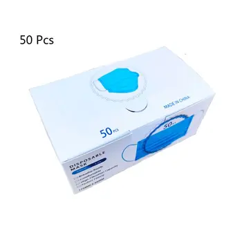 

50Pcs 3-layer Dustproof non-woven Mouth Mask Ventilation Adults Protective Masks
