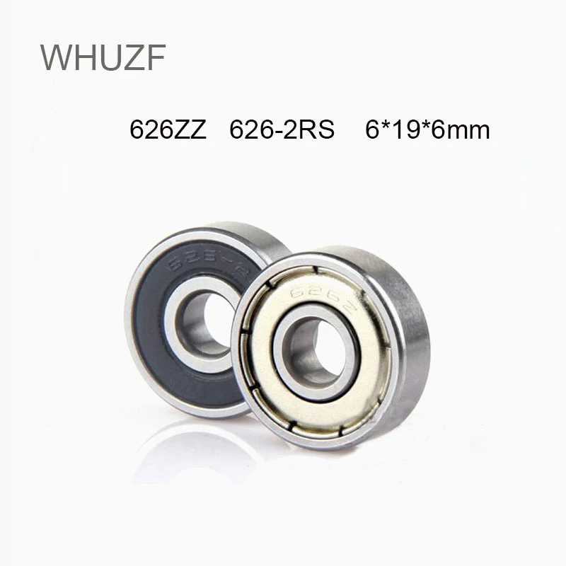 WHUZF 5/10PCS Ball 626ZZ 6*19*6mm Bearing 626zz626RS 626 2rs 6262RS for 3D Printers Parts Deep Groove Flanged Pulley Wheel Window Handles