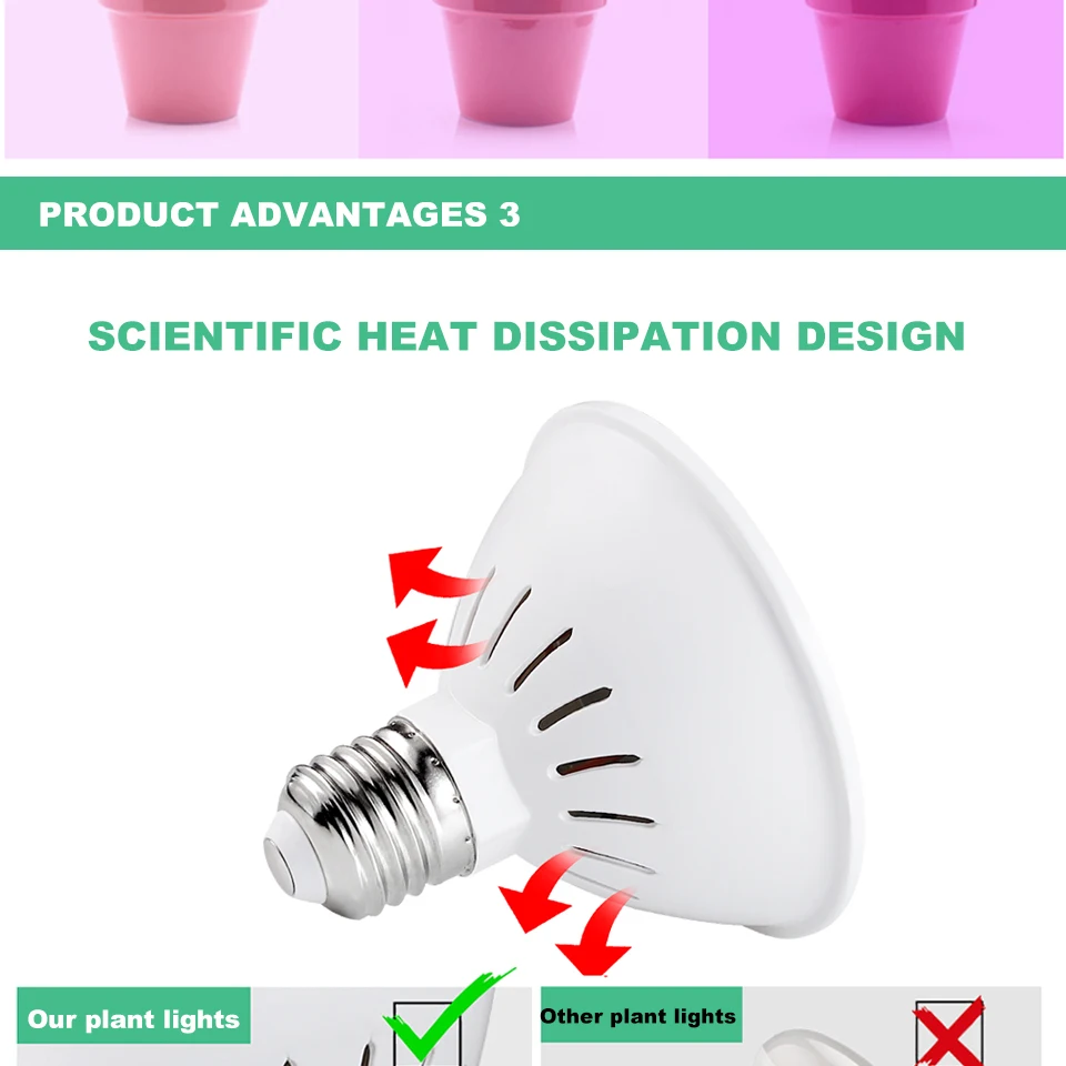 FOXGBF LED plant lamp cup E27 plant growth 220V 486080126200300 leds plant fill light Phyto Led Grow Bulb Red  Blue Spectrum (5)