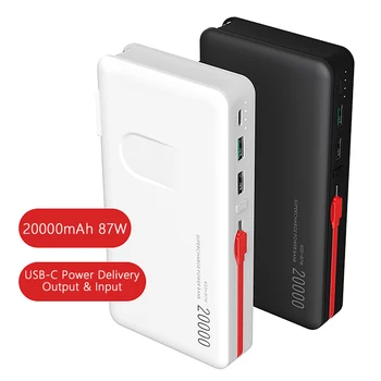 

20000mAh Battery pack 87W Power Delivery Charger,Portable Charger PD for MacBook/iPad Pro,iPhone/Galaxy Smartphone,Type-C Laptop