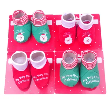 

Christmas Baby Socks Newborn Baby Girls Boys Anti-Slip Socks Slipper Shoes Boots kids clothes sports suit