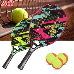 2022 Board Tennis Racket, Carbon Fiber EVA Foam Core Lightweight Tennis Racket  Carbon Fiber Beach  Sports Equipment