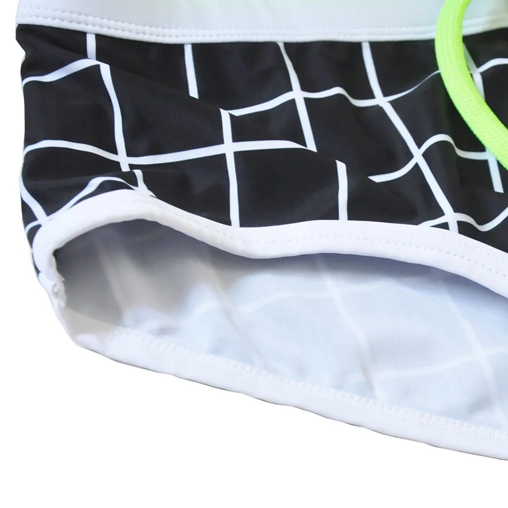 Swim Trunks Swim Shorts Men Swimsuit Brand Men's Swim Briefs Low Waist Swimming Short Trunk Water Sport Beach Pants Swimwear Sexy Male Suilt Surfing Grid Big Man