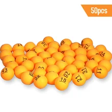 50PCS Number Printed Ping Pong Balls 40mm Colored Raffle Balls Entertainment Table Tennis Ball Mixed Colors for Game HOT