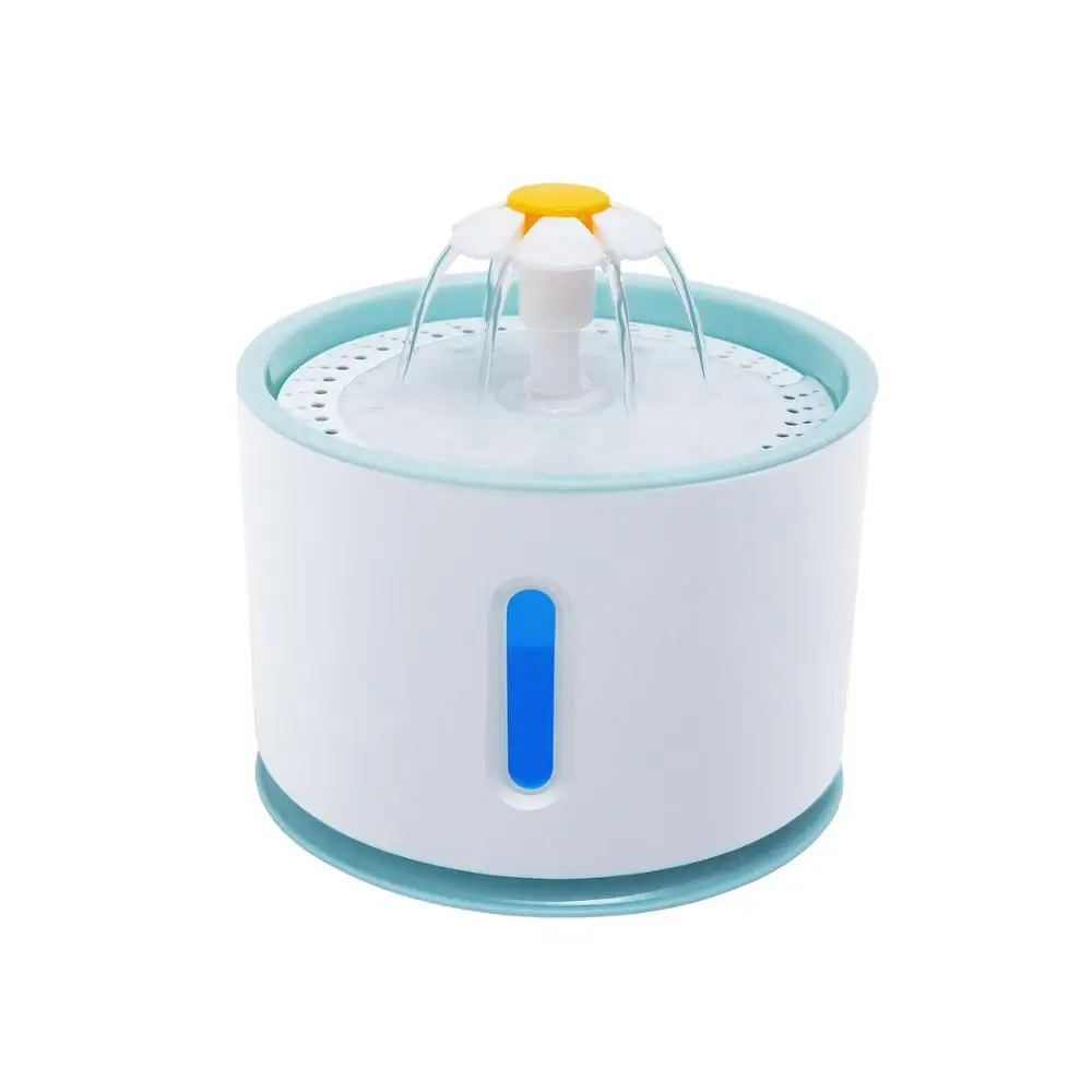plastic type 1 Бесшумный автоматический фонтан для домашних животных, кошек, светодиодный, электрический, USB, для собак, кошек, домашних животных, 2.4л, питатель для питья, миска для питья домашних животных, фонтан для питья - Цвет: plastic type 1