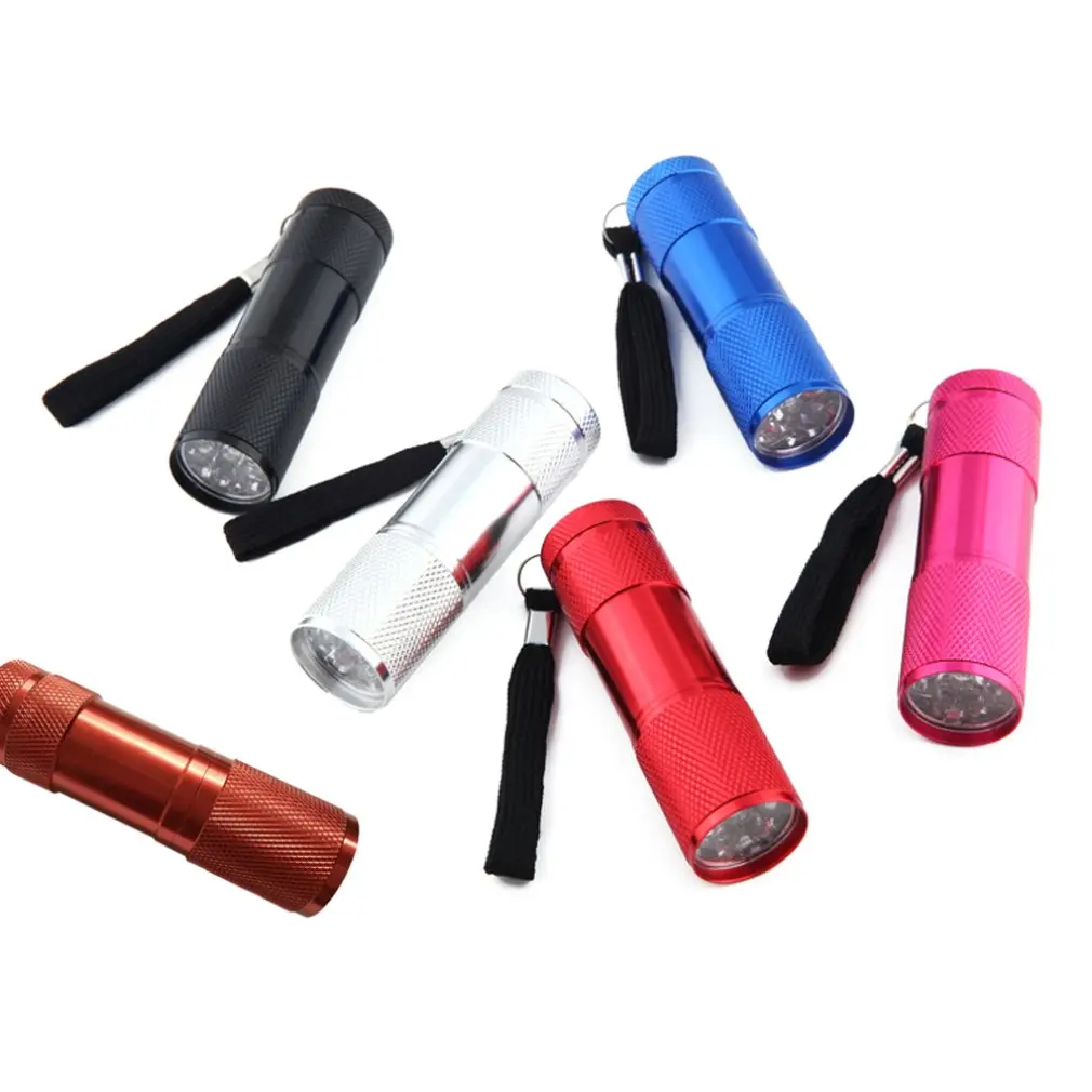 Мини 9LED УФ-вспышка светильник ультрафиолетовых лучей маркер с невидимыми чернилами фонарь детектор светильник для проверки счета денег