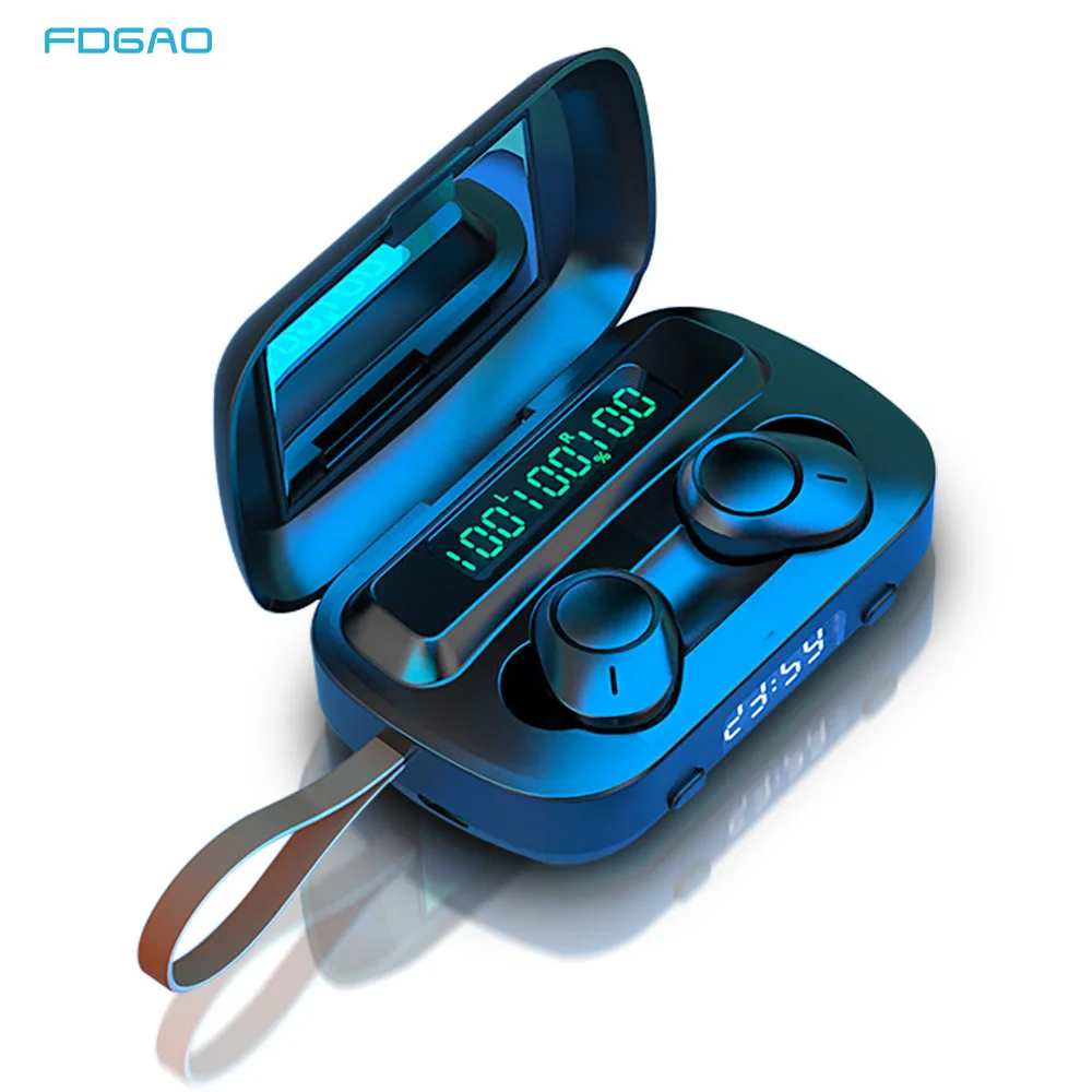 

TWS Bluetooth 5.1 Earphones Wireless Headphones 9D Hifi Stereo Sports Waterproof Mini Earbuds Music Headsets LED Display Phone