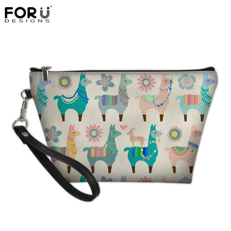 FORUDESIGNS, альпака, лама, принт, для девушек, многофункциональный, макияж, большая емкость, органайзер для туалетных принадлежностей, женская сумка для хранения, Feminina - Цвет: HXA61Z8