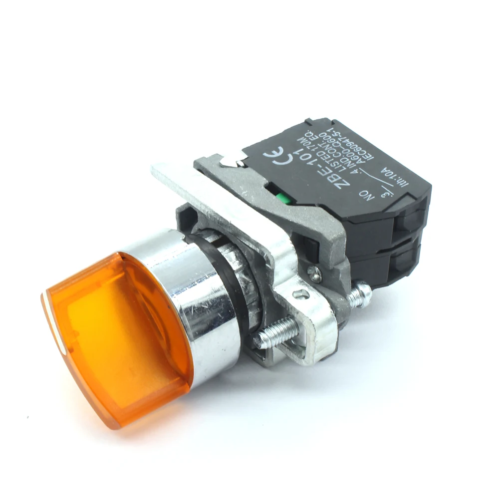 Manhua Управление переключатель XB4-BK25M1 220V 2 Позиция led кнопочный переключатель/стандартной рукоятки Селектор с светильник