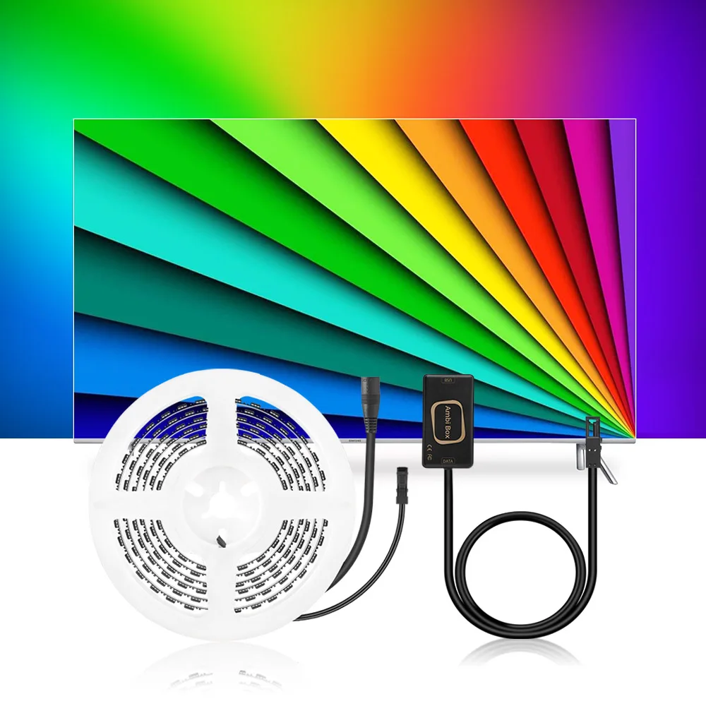 

Ambilight TV USB LED Strip light Dream Color For HDTV TV Monitor Desktop PC Screen Backlight Lighting Tape Ribbon 1M~ 5M Kit