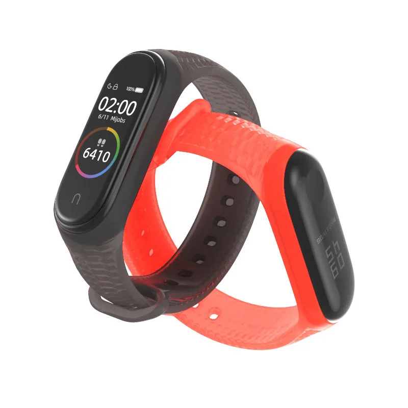 Сменный ремешок для Xiaomi mi Band 4 3 умный Браслет Силиконовый band сменный ремень умные