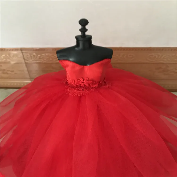 Fashion Handmade Wedding Dresses for Barbie Princess 1/6 Doll Clothes Gown Evening Dress Clothing Dolls Accessories