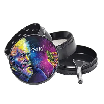 

4 Layers Chip Black Animated characters Style Tobacco Grinder Cigarette Grinders Smoking Pipe Accessories gadget Black