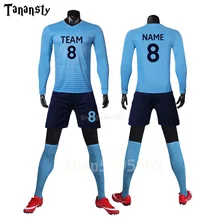 Soccer Jerseys Long Sleeve Men Custom Football Jerseys Soccer Uniforms Youth Adult Football Set Long Soccer Jersey