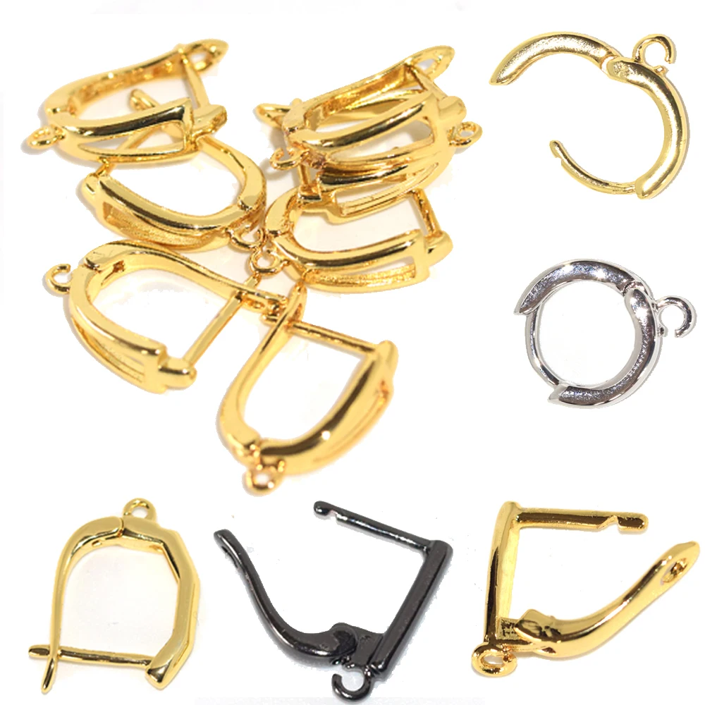 

1 pair Hook Earwire Earrings Fitting Ear Setting Base for DIY Jewelry Making Accessorie Gold Silver Color copper French Earring